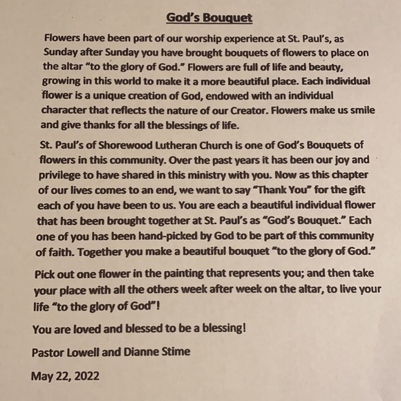 Original Watercolor 16x20 God’s Bouquet - Picture 9 of 9